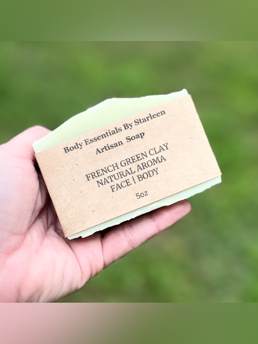 Handcrafted Soap - Artisan, French Green Clay Unscented, Handcrafted by Me ❤️ - Picture 2 of 3